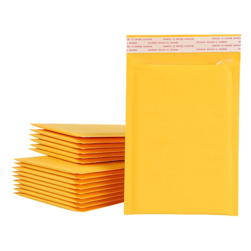 Yellow Kraft Paper Bubble Bag Clothing Bubble Wrap Thickeneded Express Bag Logistics Packaging Bag Bubble Envelope Bag Bubble Bag