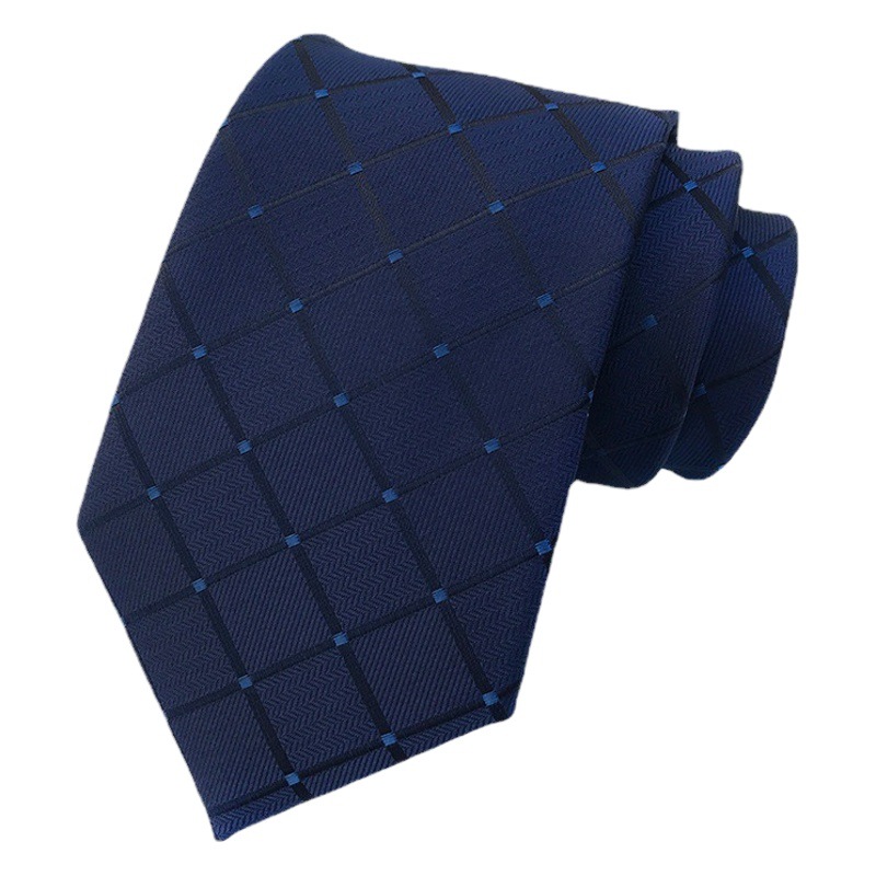 Factory Ready Supply 2025 New Polyester Jacquard Fashion Plaid Tie Formal Tie