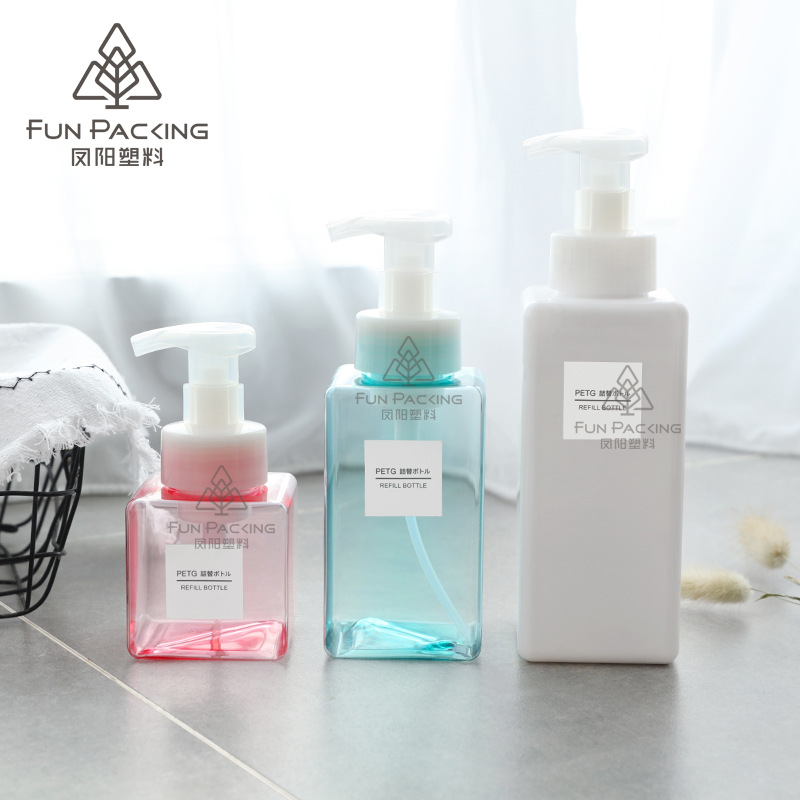 Picture of Spot Mousse Foaming Bottle 250ml Shower Gel Hand Sanitizer Bottle 450ml Square Foam Bottle 650ml Sub-Bottle