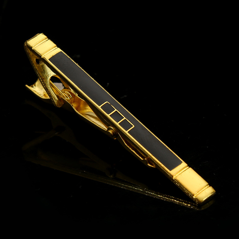 Picture of Men's fashion business simple trendy pure metal tie clip geometric high-end men's personalized suit accessories collar clip