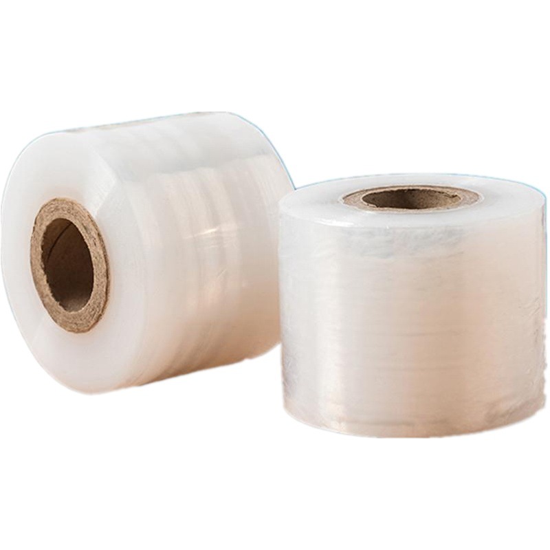 PE packaging material transparent stretch film winding film industrial plastic wrap small roll wire packaging film 6cm/Roll