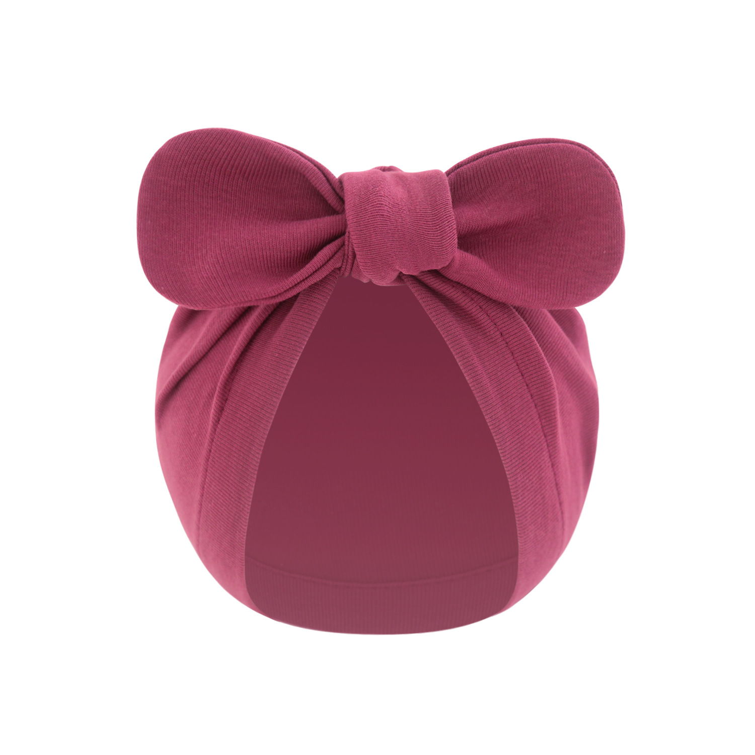 Picture of New children's solid color turtle cap baby Indian cap baby ball knotted cap ins Europe and America wholesale rabbit ear cap