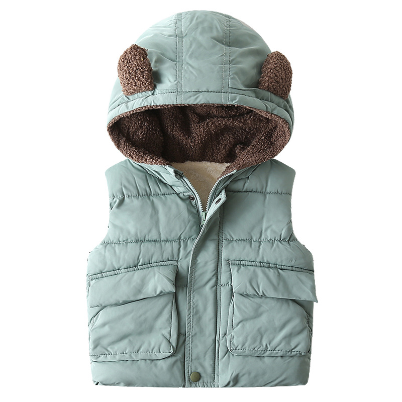 Picture of Boys' Cotton-Padded Clothes, Baby's Autumn and Winter Tops, Korean Style Children's Clothing Wholesale, Children's Thickened Warm Zipper Jackets, Trendy Delivery