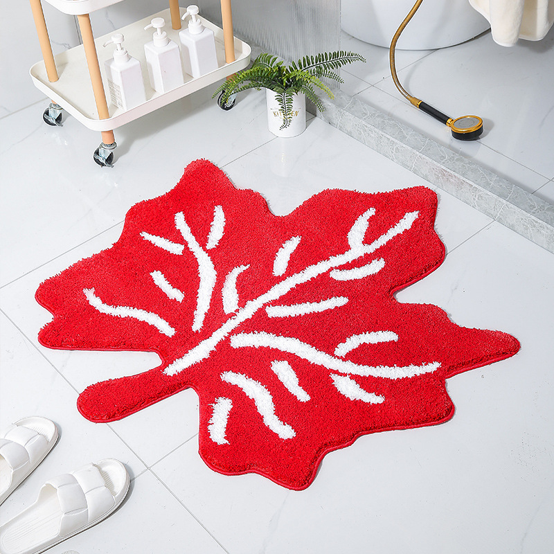 Picture of Flocked Round Bedroom Door Mat, Non-Slip Bathroom Absorbent Floor Mat, Entrance Door Mat, Children's Mat, Non-Slip and Absorbent
