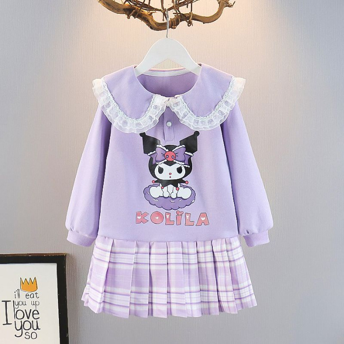 Picture of Cyber Celebrant Baby Girl Korean Style Autumn Wear Casual Long-sleeved dress Big Boy Spring and Autumn New Fashionable Cartoon Princess Dress