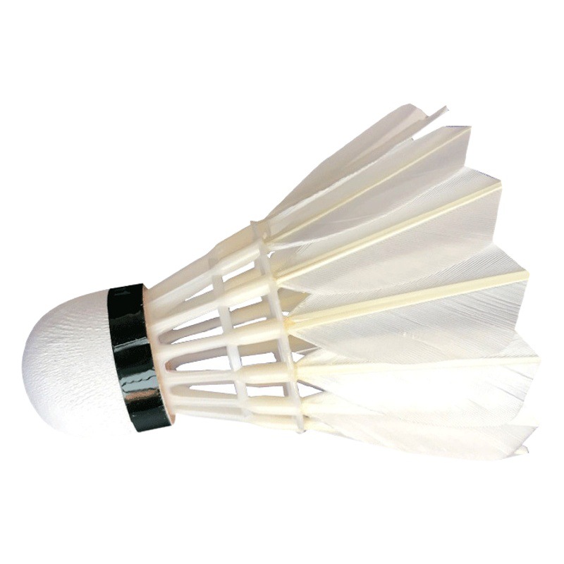 Badminton 12-Pack, Durable, Genuine, Not Easy to Break, Feather Indoor and Outdoor Competition Windproof Training Balls, 6 Pieces