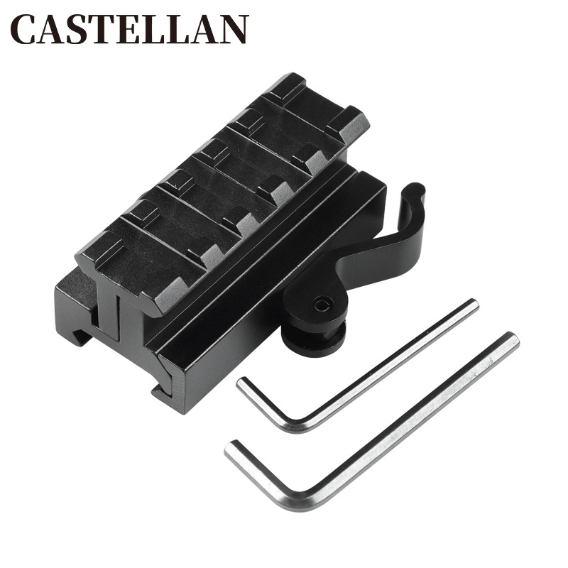 Picture of 20mm bracket aiming bracket five-slot heightened tilt adjustable aluminum alloy aiming bracket conjoined bracket ZG05
