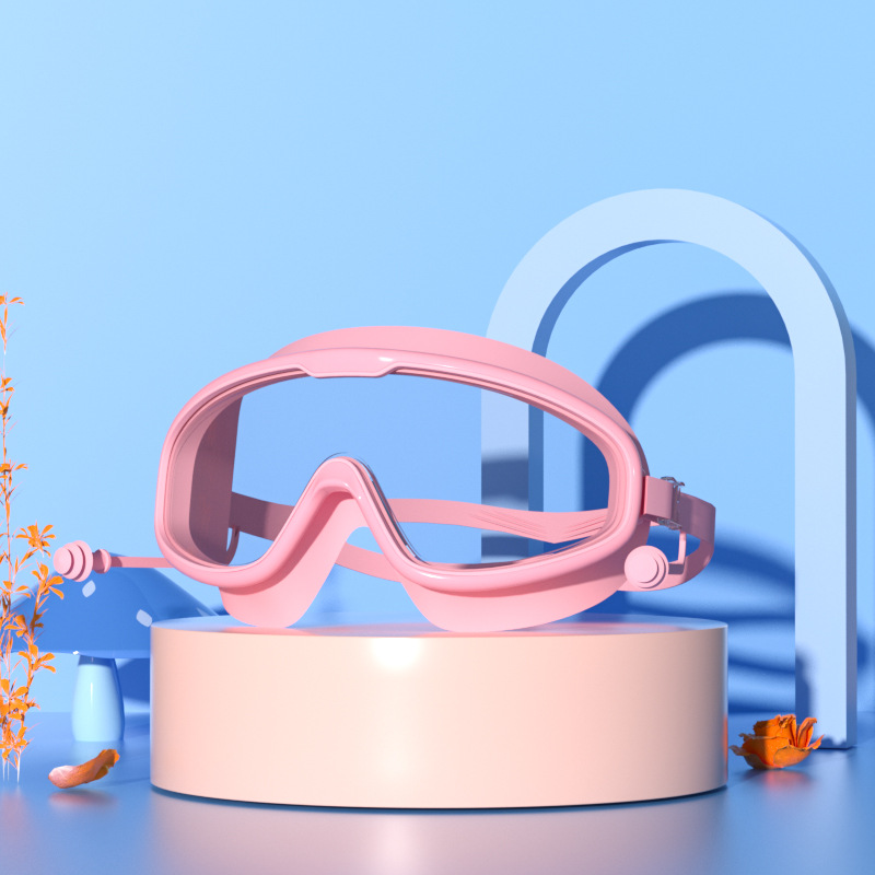 Picture of Factory Direct children's swimming goggles girls boys large frame waterproof anti-fog HD transparent student baby swimming glasses