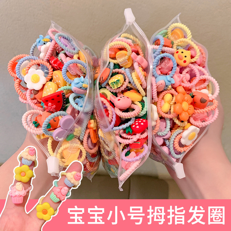 Picture of Children's rubber band does not hurt hair, good elasticity, Girl's rubber band, baby's hair rope, small size tie hair, hair ring, hair accessories
