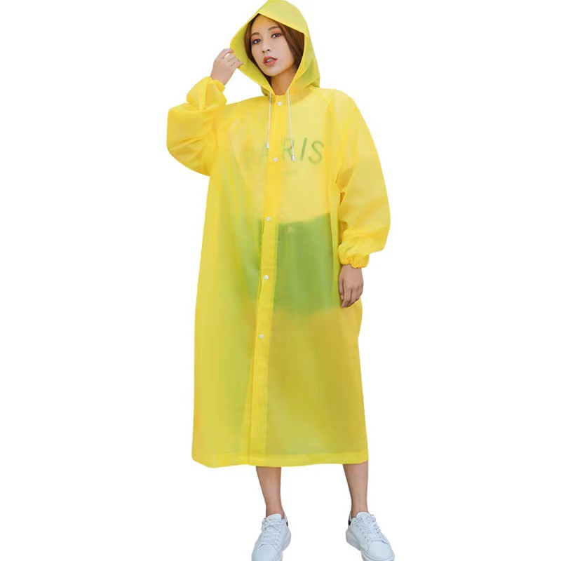 Picture of Raincoat Non-Disposable Raincoat Thickeneded Adult Raincoat Manufacturer Wholesale Outdoor Travel Eva Portable Transparent