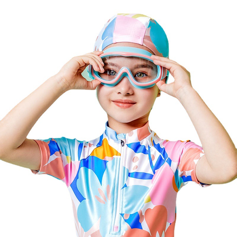Picture of 361 Kidsren's Swimming Goggles for Boys and Girls High-Definition Waterproof and Anti-Fog Large-Frame Swimming Goggles Professional Swimming Goggles Swimming Cap Swimming Set