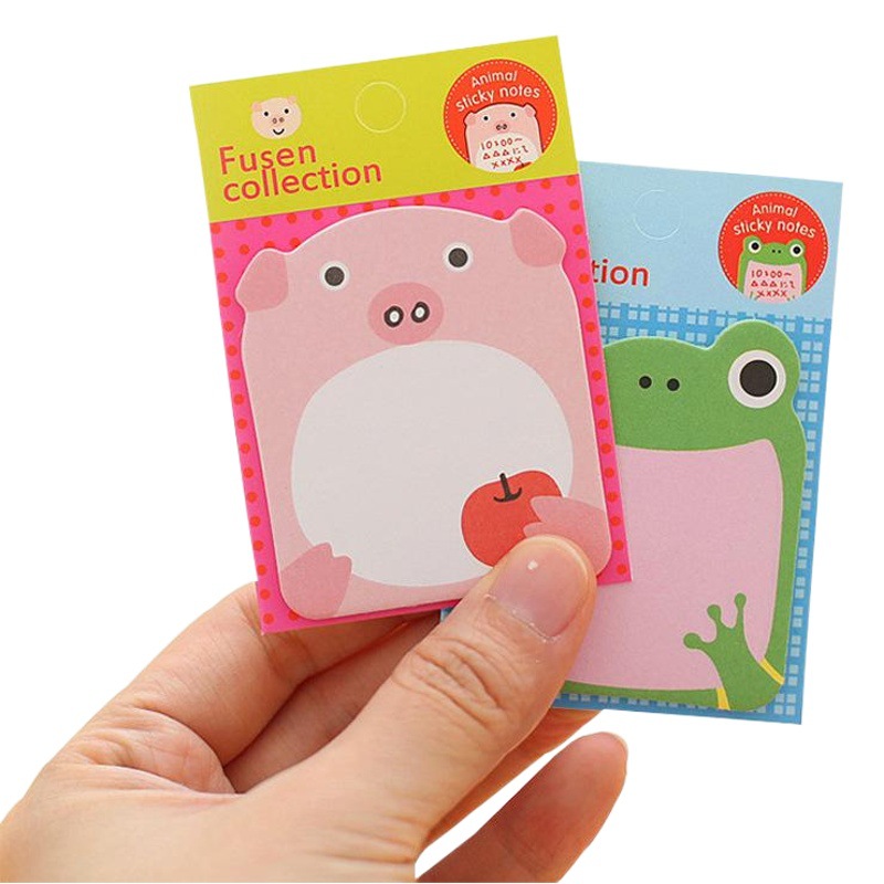 Korean Creative Stationery Cute Cartoon Zoo Animal Paradise Tearable Note Pad Student Sticky Note N Times