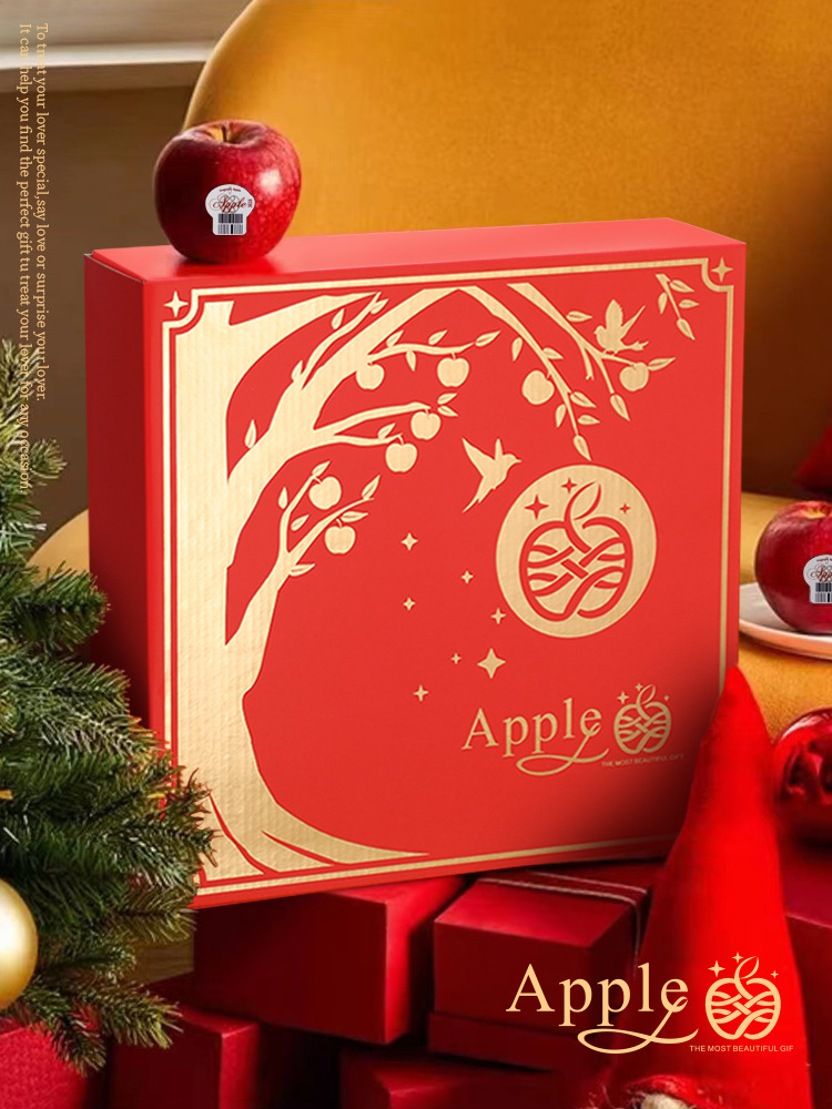 Ding Feng New Zealand Apple Packaging Box 9 Pack Imported Red Rose Aifei Candy Heart Apple Gift Box Empty Box