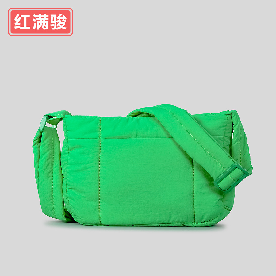 Picture of Yuan Ye Style Nylon Small Square Bag Women's Macaron Quilted Shoulder Crossbody Bag Simple Rhomboid Handbag in stock