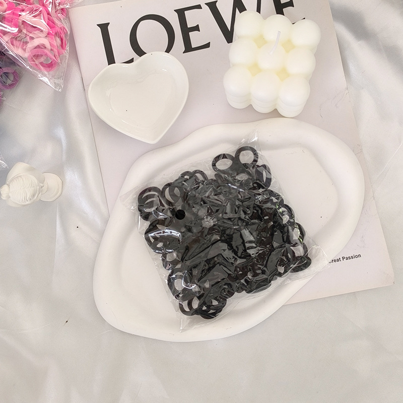 Picture of Single Wholesale Black Headband Hair Tie for Women Korean Style High Elasticity Does Not Hurt Hair Rubber Band High Ponytail Baby Hair Accessories