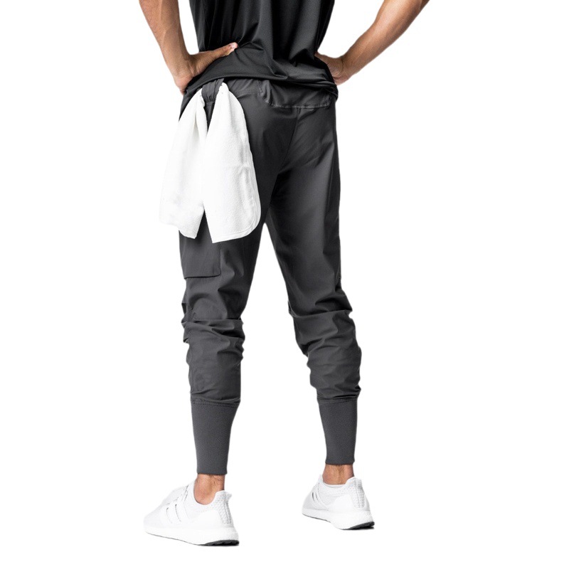 Cross-border European and American sports casual trousers men's outdoor quick-drying pants men's multi-pocket stretch ankle-tied overalls