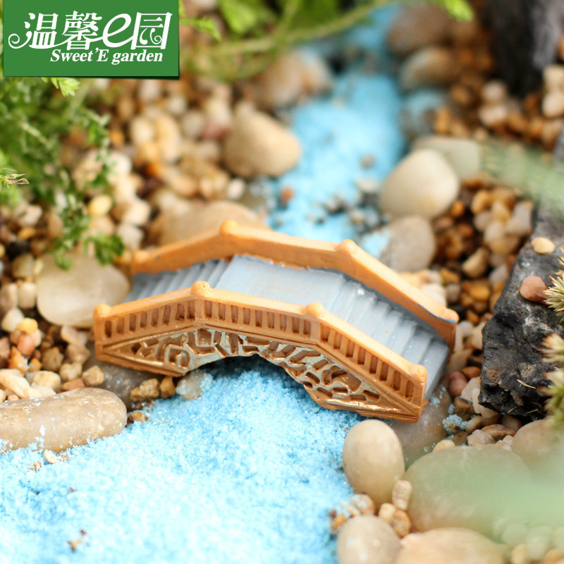 Picture of Micro Landscape Palace Style Bridge Small Bridge Water Simulation Stone Arch Bridge DIY Decorations Accessories Landscaping Small Ornaments