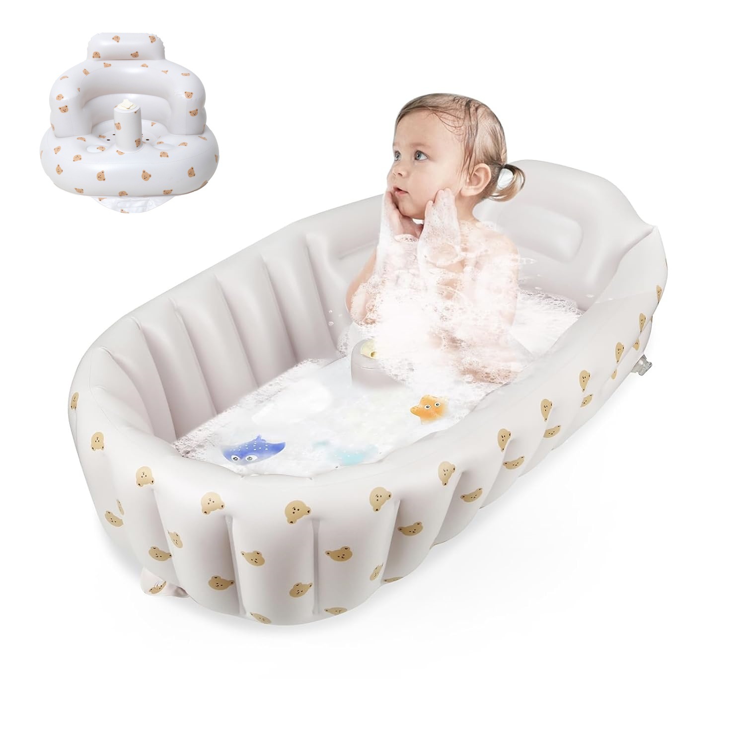 Korean Style Inflatable Baby Bathtub Inflatable Bathtub Storage Convenient Baby Water Inflatable Bathtub Baby Bathtub