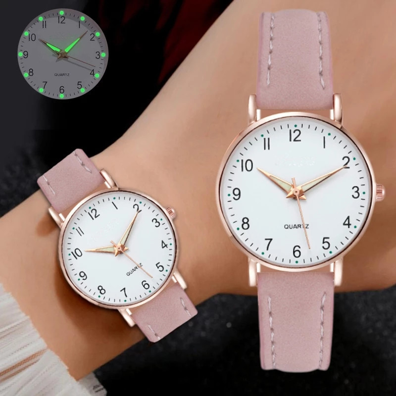 Picture of New Simple Digital Luminous Watch for Men and Women Students Small Fresh Frosted Leather Casual Watch Women's Quartz Watch