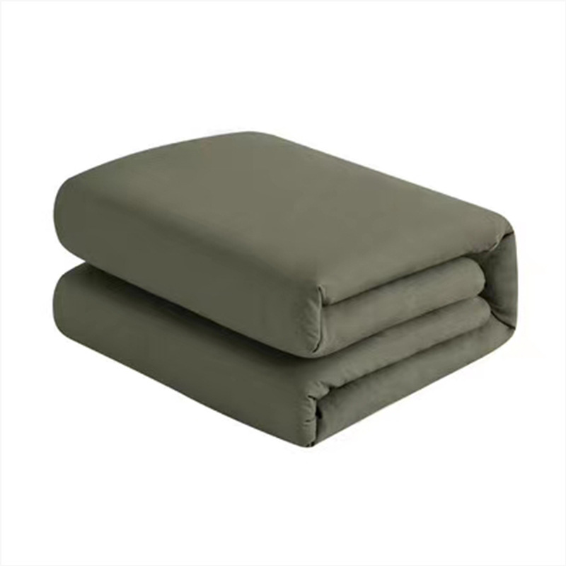 Picture of Quilt Manufacturer Dormitory Cotton Quilt Disaster Relief Emergency Hot Melt Quilt Custom Pure Cotton Quilt Army Green Single Quilt