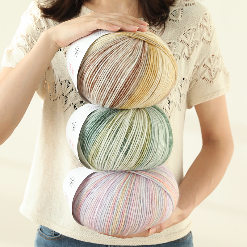 Mao Er hand-made cloud wool cotton wool yarn knitting handmade scarf hat wool skin-friendly soft