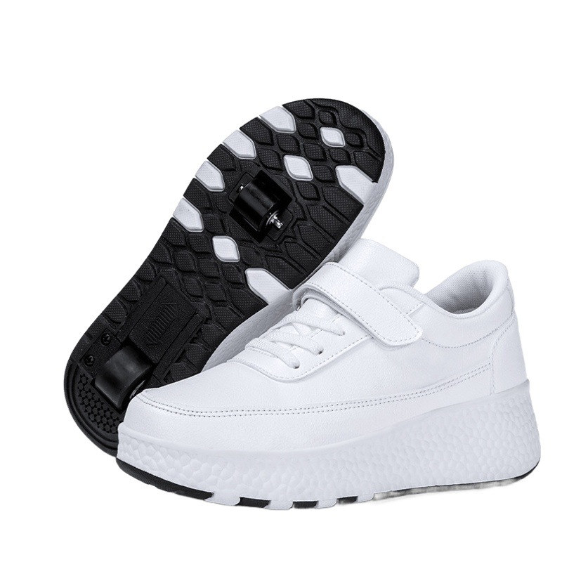In stock cross-border walking shoes teenagers double-wheel skating shoes Children's invisible belt wheels sneaker factory wholesale