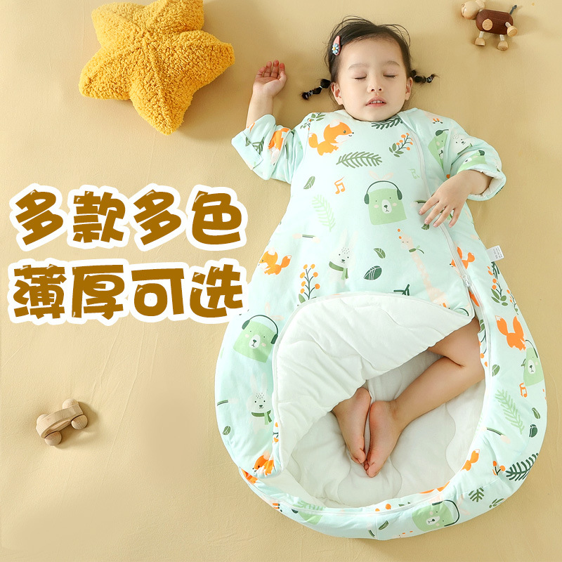 Baby Sleeping Bag Spring and Summer Baby Pure Cotton Thin Autumn and Winter Thickeneded Newborn Kids Anti-Kick Quilt Universal Factory