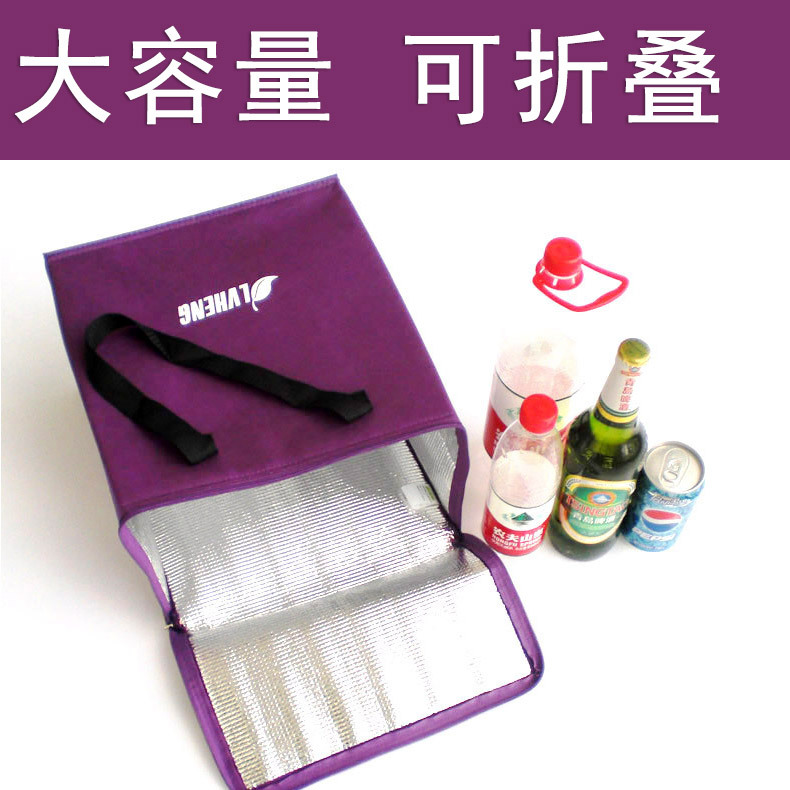 Cake insulation bag non-woven portable picnic takeaway insulation bag aluminum foil large capacity lunch box lunch bag