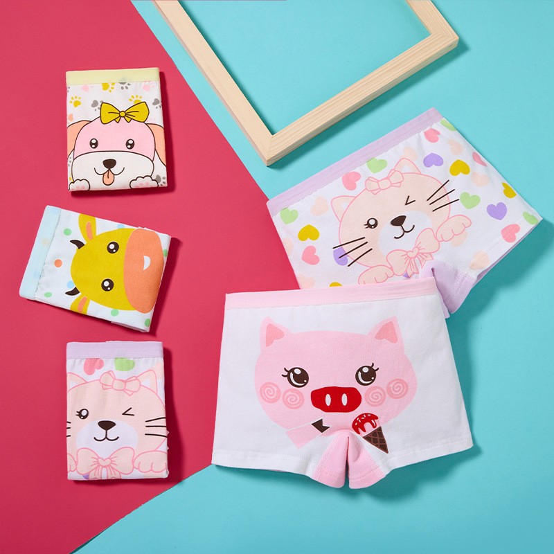 Picture of Children's Girls Underwear Baby Girls Boxer Briefs Kidsren Girls Pure 95% Cotton Shorts Briefs Wholesale