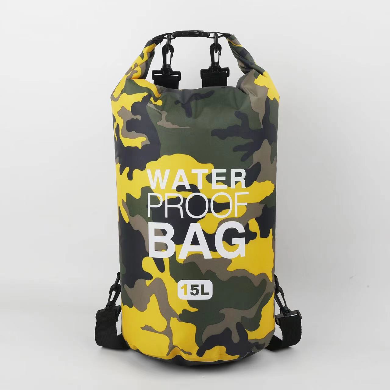 Picture of Cross-border Hot Camouflage Drift Waterproof Bag Single Shoulder Double Shoulder Waterproof Barrel Bag Polyester Lightweight Drift Bag Large in stock