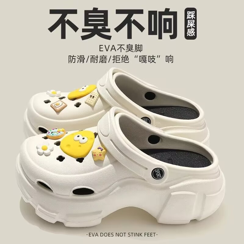 Picture of Baotou EVA hole shoes in 2025 new fashion and versatility student comfortable and casual two-wear non-slip slippers for women's summer