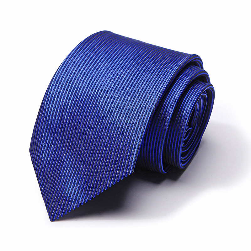 Picture of Tie spot tie polyester silk tie manufacturer 8cm business men's formal wear wedding studio tie
