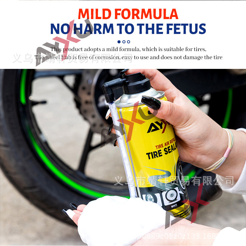 Picture of AYXU car tire repair fluid portable automatic inflatable leak repair electric motorcycle emergency tire vacuum tire self-repair fluid