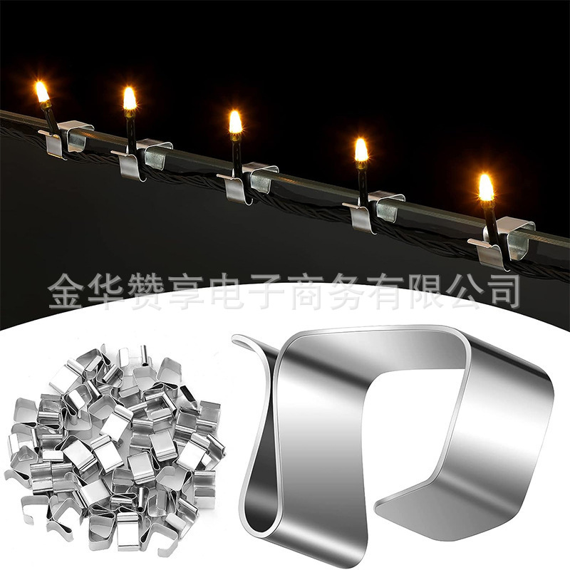 Picture of Cross-Border Metal Christmas Lantern Hook Outdoor Light Cord Clip Christmas Decorative Light Clip Suitable for Holiday Lantern Decoration