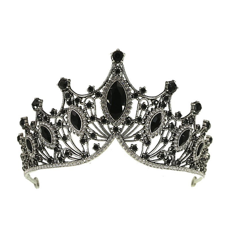 Picture of Cross-Border Bridal Crown Handmade Jewelry Rhinestone Tiara European and American Crown Children's Hair Accessories Adult Birthday Baking Dress