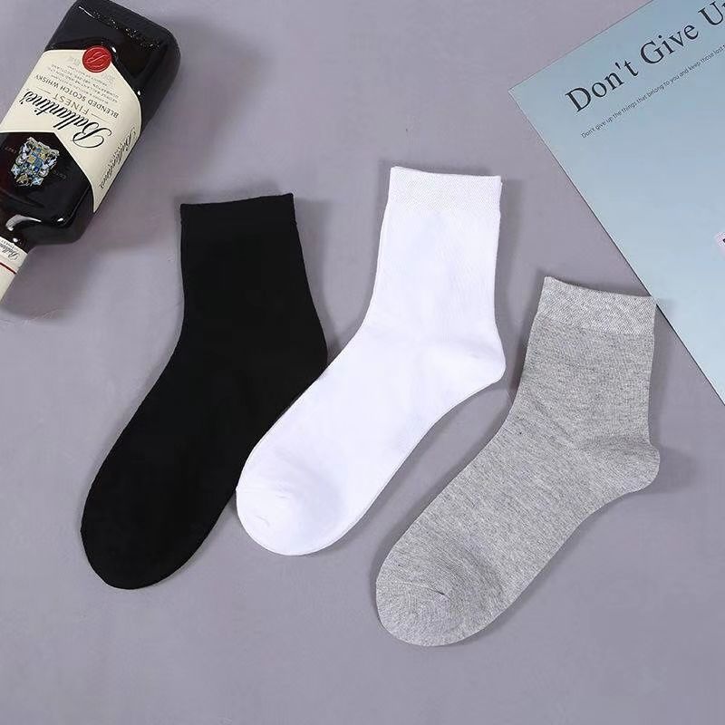 Zhuji socks men and women solid color tube socks Joker boat socks socks stockings disposable welfare socks wholesale