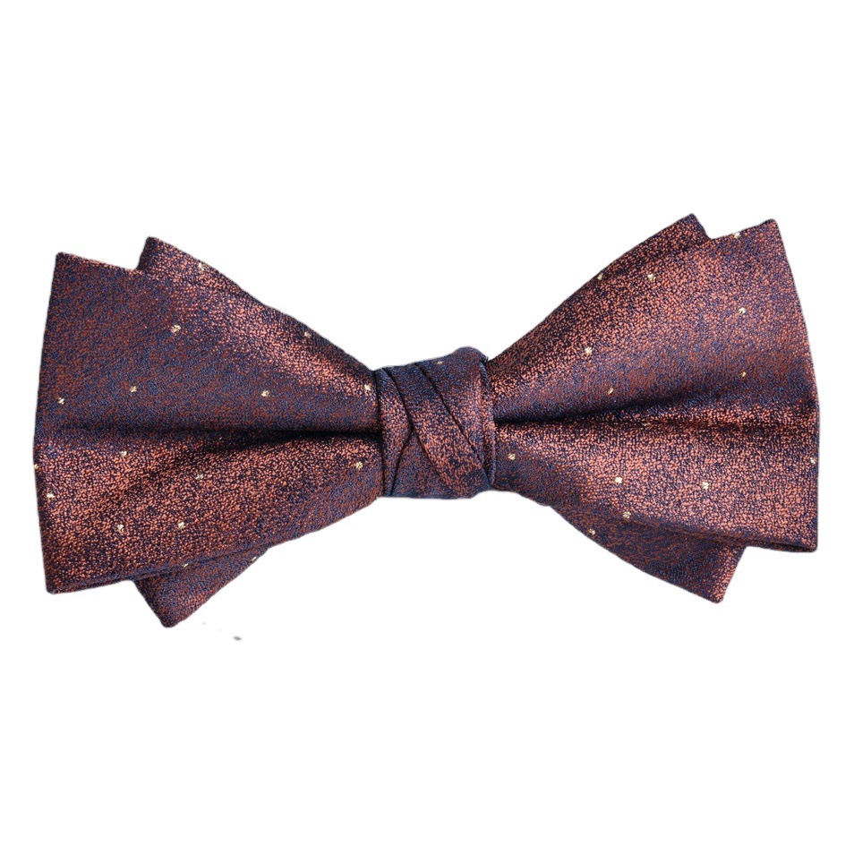 Bow Tie Collar Flower Flat Men's Dress Business Executive Flower Core Handmade Double Jacquard Graduation Birthday Party