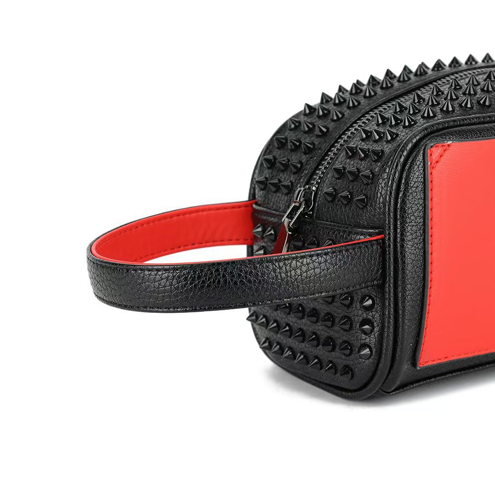 Picture of New style foreign trade punk style rivet bag European and American style fashion color matching hand bag large capacity storage dinner bag