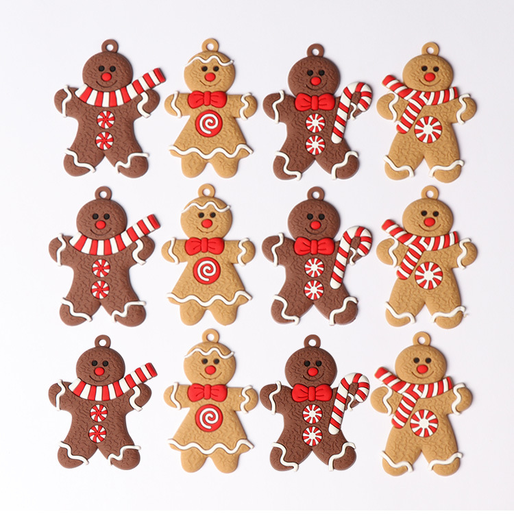 Picture of 2024 New Christmas Tree DIY Pendant Gingerbread Man Twelve Source Manufacturer Christmas Scene Arrangement Pendant