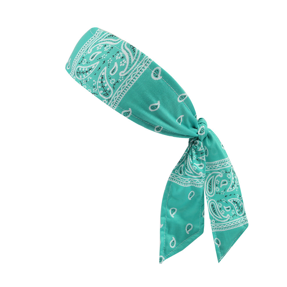 Picture of European and American Cashew Flower Street Sports Headscarf Strap Riding Running Sweat Absorbing Headband Summer Cooling Ice Silk Hair Band