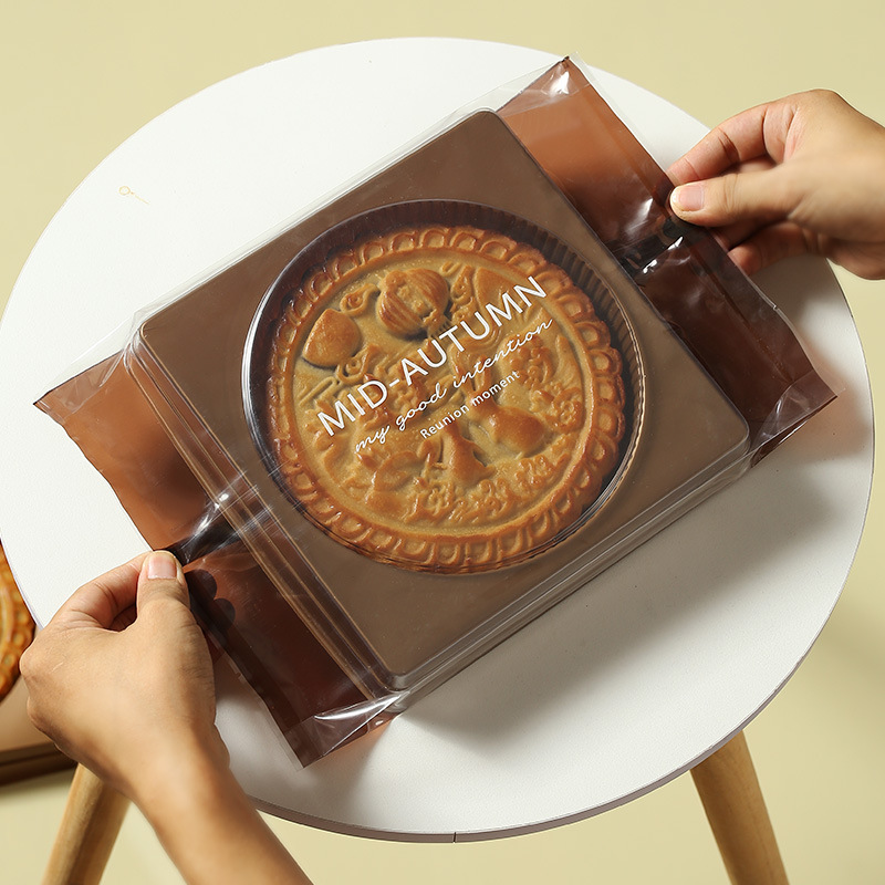 New thickened coffee moon cake packaging bag box bottom tray inner tray 1kg 1 single 500g Mid-Autumn Festival gift box