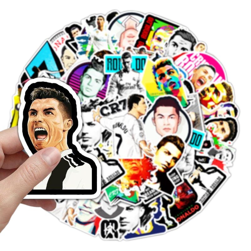 Picture of 52 Sports Star Ronaldo Star Graffiti Waterproof Laptop Luggage Car Refrigerator Decorative Stickers