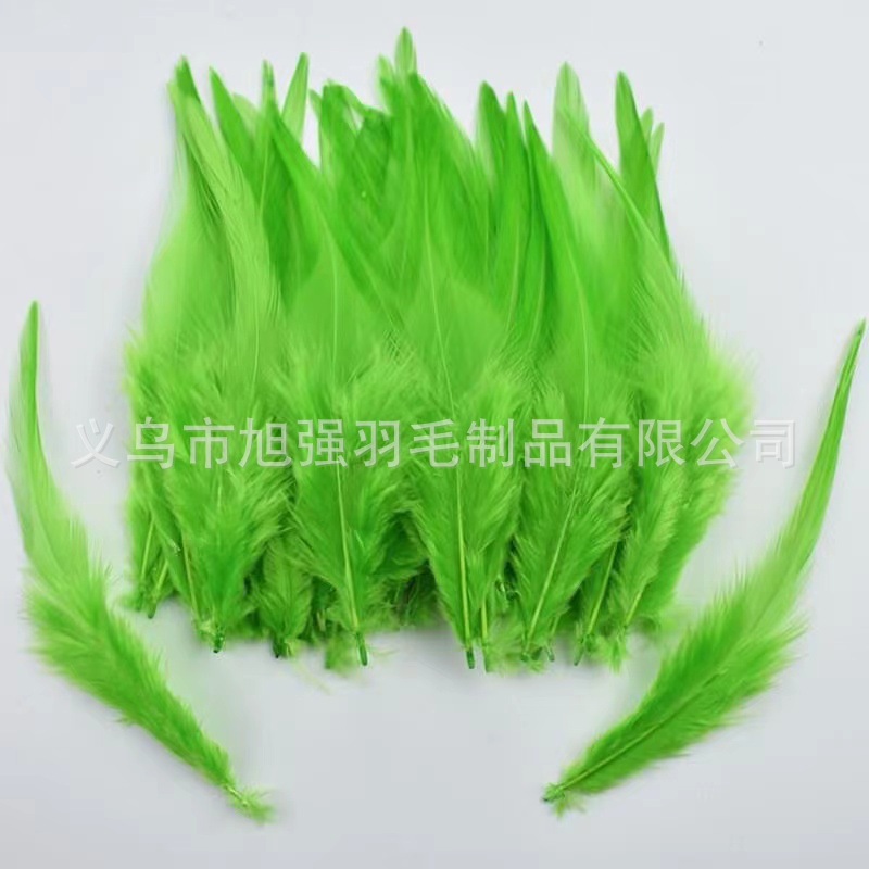Picture of Feather wholesale sharp feather color chicken feather big white tip diy dream catcher handmade crafts earrings clothing accessories
