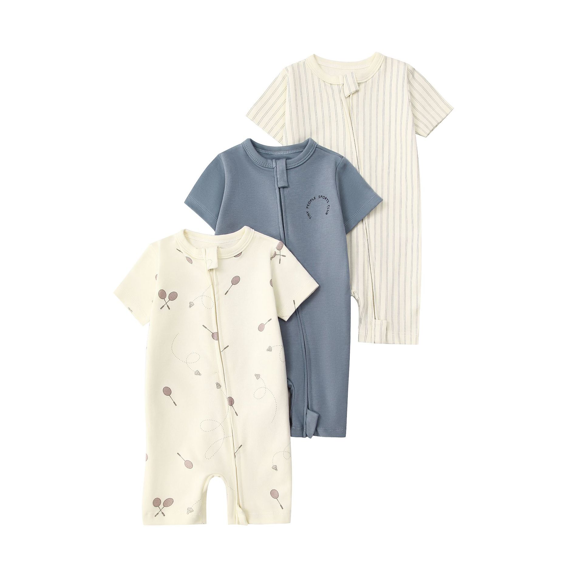 Picture of Foreign trade children's clothing summer baby jumpsuit short sleeve double zipper climbing clothing newborn baby gift box for cross-border