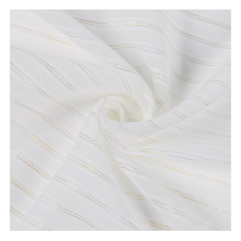 Keqiao Fabric Wholesale Gold and Silver Silk Gypsophila Beauty Strip Fashion Hanfu Shirt Chiffon Fabric Digital Printed Fabric