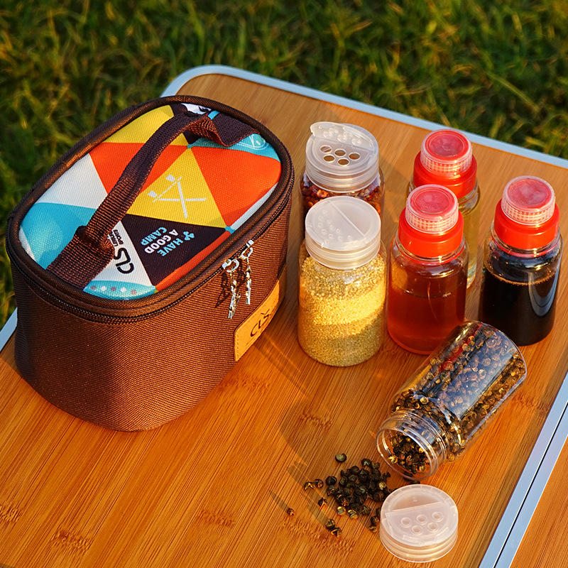 Picture of CLS Mini Seasoning Bottle Set Outdoor Camping Barbecue Seasoning Tank Kitchen Portable Storage Seasoning Box 6 Pieces Combination