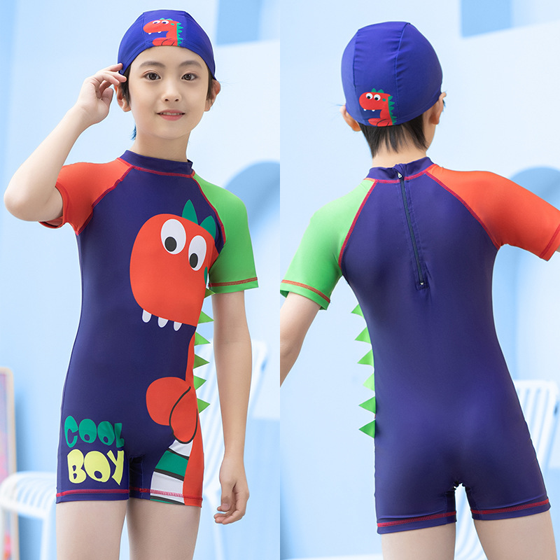 Children's One-Piece Swimsuit Surfsuit Boys' Swimsuit Student Swimming Training Instructor Designated Sunscreen Swimsuit