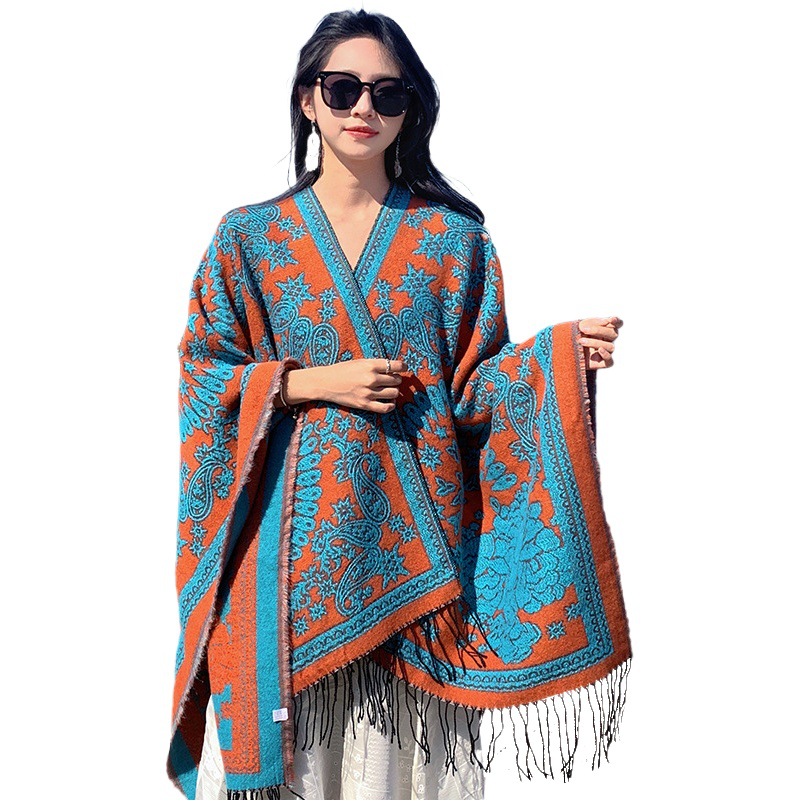 Travel season cloak cashew totem split towel play breathable beach towel sun protection scarf fashion large shawl