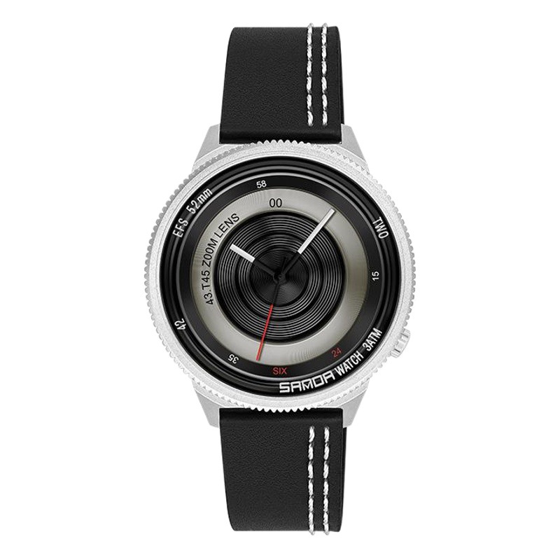 Sanda Brand Watch Creative Photography Lens Dial Fashion Trend Waterproof Quartz Men's Watch Belt Korean Style Watch