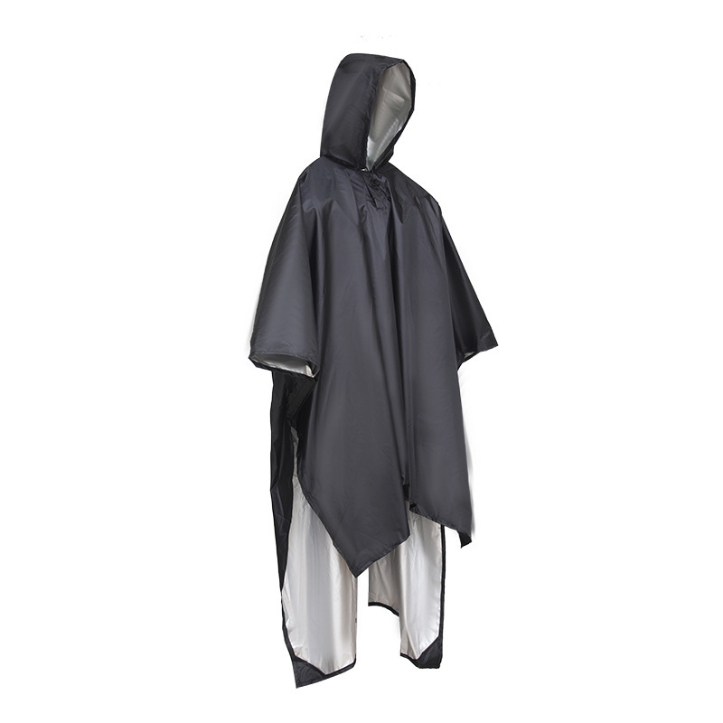 Picture of Cross-border Outdoor Three-in-one One-piece Raincoat Hiking Windproof Rainproof Riding Poncho Multifunctional Floor Cloth Delivery Storage Bag